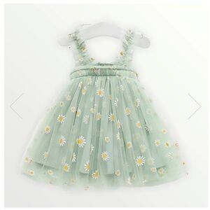 2/3y Daisy Tulle Mint Green Dress